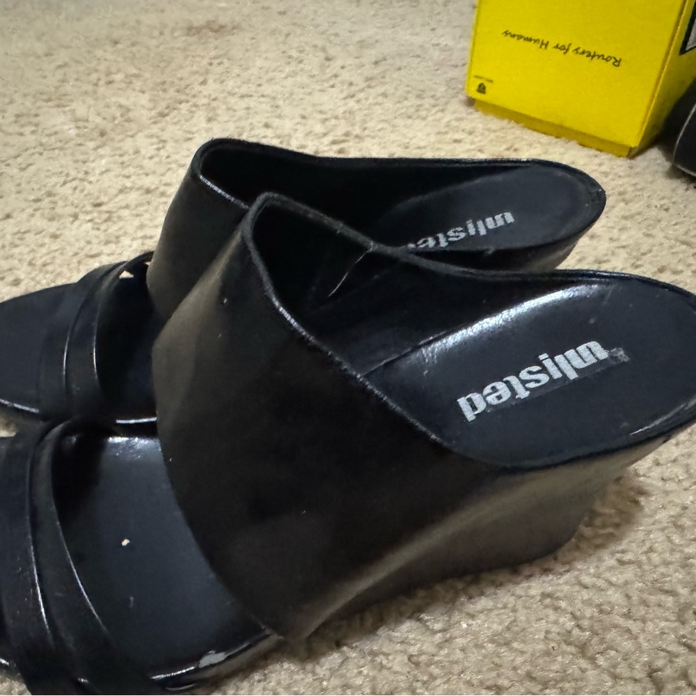 Unlisted Women's Black Wedge Mules